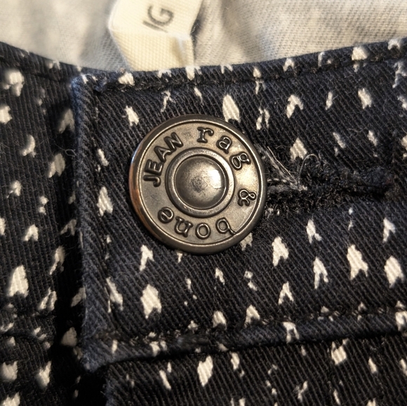 Rag & Bone Beachwood Legging Jeans Speckled Navy White Sz 24 - Picture 7 of 11